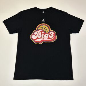 Big 3 Basketball Shirt Adult Large Black Adidas Ice Cube Logo Tee Men
